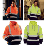 Maxbell Safety High Visibility Mens Hoodie Sweatshirt Tops Sports Roadside Emergency orange S