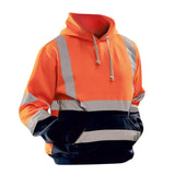 Maxbell Safety High Visibility Mens Hoodie Sweatshirt Tops Sports Roadside Emergency orange S