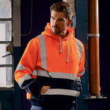 Maxbell Safety High Visibility Mens Hoodie Sweatshirt Tops Sports Roadside Emergency orange S