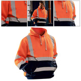 Maxbell Safety High Visibility Mens Hoodie Sweatshirt Tops Sports Roadside Emergency orange S