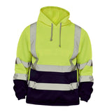 Maxbell Safety High Visibility Mens Hoodie Sweatshirt Tops Sports Roadside Emergency fluorescent S