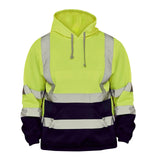 Maxbell Safety High Visibility Mens Hoodie Sweatshirt Tops Sports Roadside Emergency fluorescent S