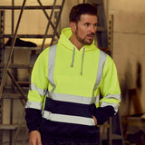 Maxbell Safety High Visibility Mens Hoodie Sweatshirt Tops Sports Roadside Emergency fluorescent S