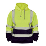 Maxbell Safety High Visibility Mens Hoodie Sweatshirt Tops Sports Roadside Emergency fluorescent M