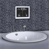 Maxbell Desktop Wall Digital LCD Shower Clock Humidity Temperature LCD Display White