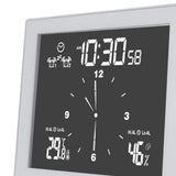Maxbell Desktop Wall Digital LCD Shower Clock Humidity Temperature LCD Display White