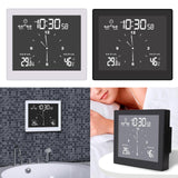Maxbell Desktop Wall Digital LCD Shower Clock Humidity Temperature LCD Display White