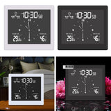 Maxbell Desktop Wall Digital LCD Shower Clock Humidity Temperature LCD Display White