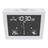 Maxbell Desktop Wall Digital LCD Shower Clock Humidity Temperature LCD Display White