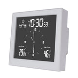 Maxbell Desktop Wall Digital LCD Shower Clock Humidity Temperature LCD Display White