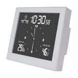 Maxbell Desktop Wall Digital LCD Shower Clock Humidity Temperature LCD Display White