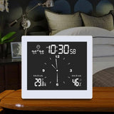Maxbell Desktop Wall Digital LCD Shower Clock Humidity Temperature LCD Display White