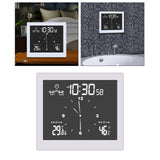 Maxbell Desktop Wall Digital LCD Shower Clock Humidity Temperature LCD Display White