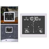 Maxbell Desktop Wall Digital LCD Shower Clock Humidity Temperature LCD Display White