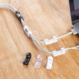 Maxbell 20x Cable Clips Cable Management Organizer Self Adhesive Cord Holder Black
