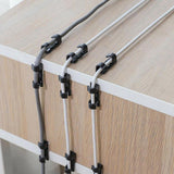 Maxbell 20x Cable Clips Cable Management Organizer Self Adhesive Cord Holder Black