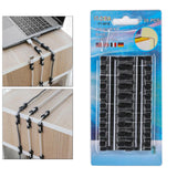 Maxbell 20x Cable Clips Cable Management Organizer Self Adhesive Cord Holder Black