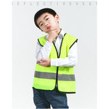 Maxbell KIDS HIGH VISIBILITY HI VIZ VEST YELLOW GREEN REFLECTIVE SAFETY VEST