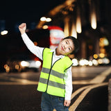 Maxbell KIDS HIGH VISIBILITY HI VIZ VEST YELLOW GREEN REFLECTIVE SAFETY VEST