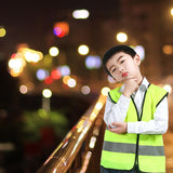 Maxbell KIDS HIGH VISIBILITY HI VIZ VEST YELLOW GREEN REFLECTIVE SAFETY VEST