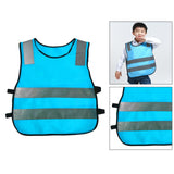 Maxbell Hi Vis Child Safety Reflective Vest Waistcoat Traffic Work Cycling Clothes blue