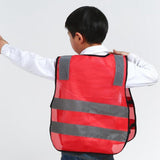 Maxbell Hi Vis Child Safety Reflective Vest Waistcoat Traffic Work Cycling Clothes red