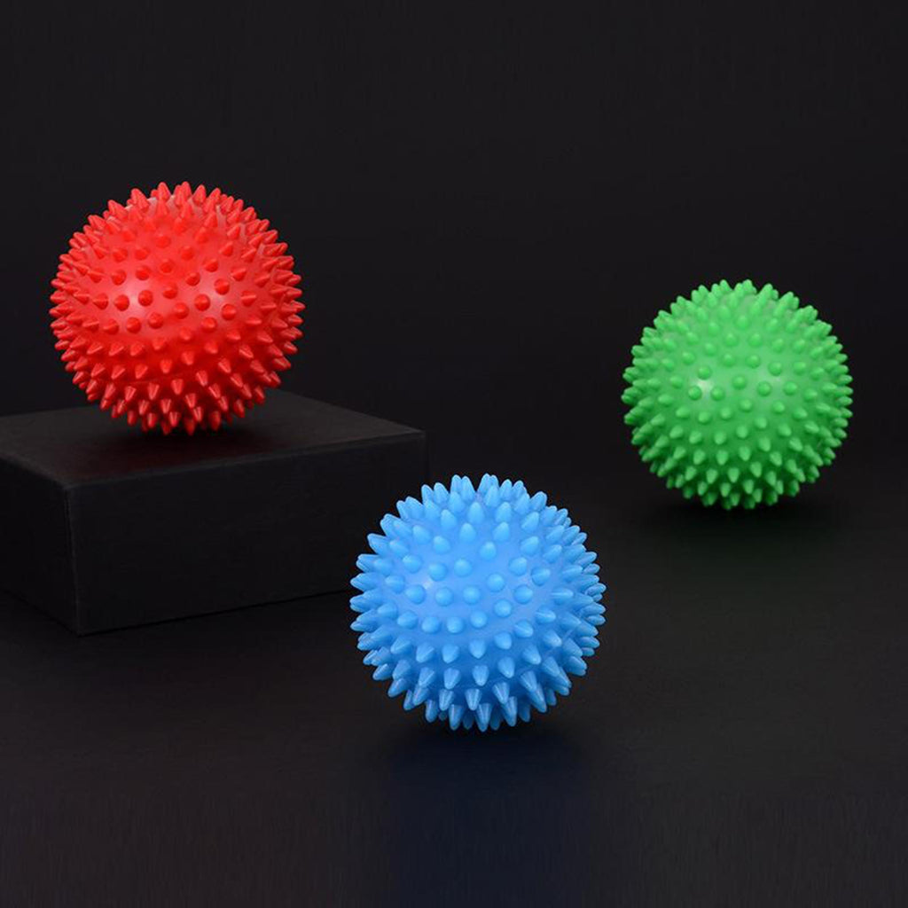 Foot Hand Spiky Massage Ball for Back Body Blood Circulation Massaging 7.5cm red