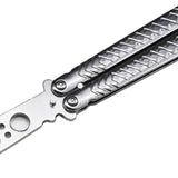 Maxbell Butterfly Practice Knife Trainer Steel Training Tool Portable Silver