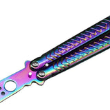 Maxbell Butterfly Practice Knife Trainer Steel Training Tool Portable Multicolor
