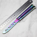 Maxbell Butterfly Practice Knife Trainer Steel Training Tool Portable Multicolor
