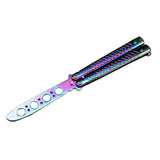 Maxbell Butterfly Practice Knife Trainer Steel Training Tool Portable Multicolor