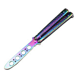 Maxbell Butterfly Practice Knife Trainer Steel Training Tool Portable Multicolor