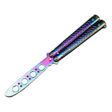 Maxbell Butterfly Practice Knife Trainer Steel Training Tool Portable Multicolor