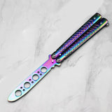 Maxbell Butterfly Practice Knife Trainer Steel Training Tool Portable Multicolor