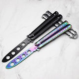Maxbell Butterfly Practice Knife Trainer Steel Training Tool Portable Multicolor