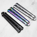 Maxbell Butterfly Practice Knife Trainer Steel Training Tool Portable Multicolor
