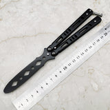 Maxbell Steel Butterfly Practice Knife Trainer Training Tool Portable Black