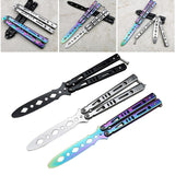 Maxbell Steel Butterfly Practice Knife Trainer Training Tool Portable Black