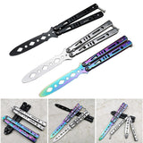 Maxbell Steel Butterfly Practice Knife Trainer Training Tool Portable Black