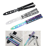 Maxbell Steel Butterfly Practice Knife Trainer Training Tool Portable Black