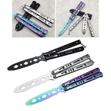 Maxbell Steel Butterfly Practice Knife Trainer Training Tool Portable Black