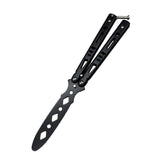 Maxbell Steel Butterfly Practice Knife Trainer Training Tool Portable Black