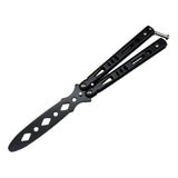 Maxbell Steel Butterfly Practice Knife Trainer Training Tool Portable Black