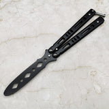 Maxbell Steel Butterfly Practice Knife Trainer Training Tool Portable Black