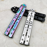 Maxbell Steel Butterfly Practice Knife Trainer Training Tool Portable Black