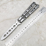 Maxbell Steel Butterfly Practice Knife Trainer Training Tool Portable Silver