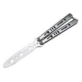 Maxbell Steel Butterfly Practice Knife Trainer Training Tool Portable Silver