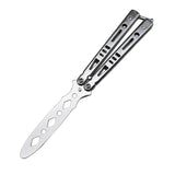 Maxbell Steel Butterfly Practice Knife Trainer Training Tool Portable Silver