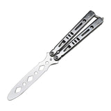 Maxbell Steel Butterfly Practice Knife Trainer Training Tool Portable Silver