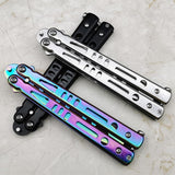 Maxbell Steel Butterfly Practice Knife Trainer Training Tool Portable Silver